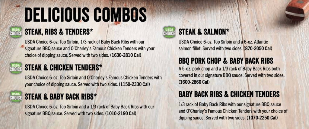 O'Charley's Menu Prices + Free Appetizer Offer (2024)