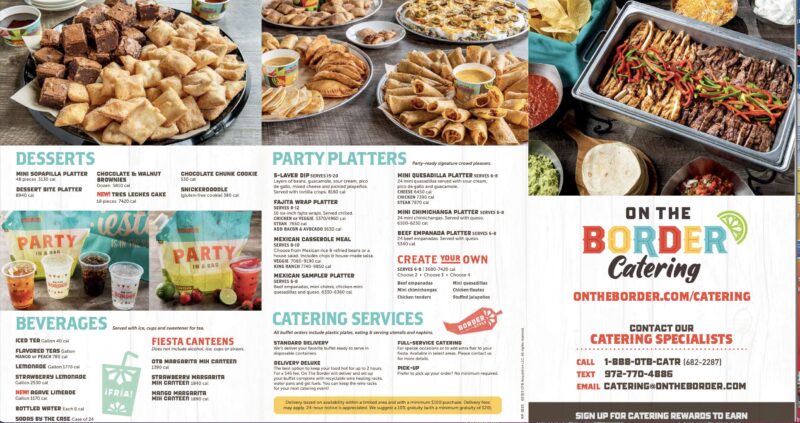 On The Border Catering Menu 800x423 