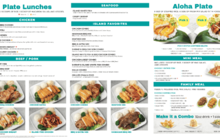Ono Hawaiian BBQ menu