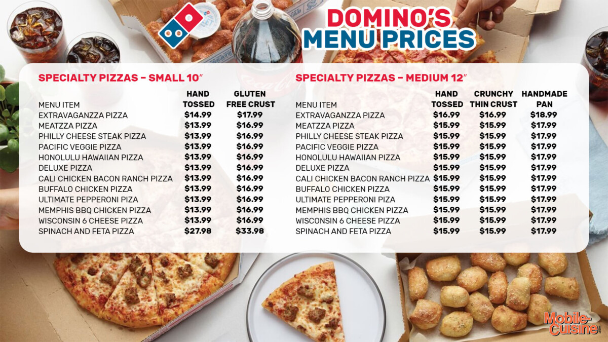 Domino'S Pizza Menu Prices 2024 Printable - Starr Isabelita