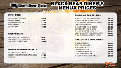Black Bear Diner Menu Prices + Free Meal Offer (2024)