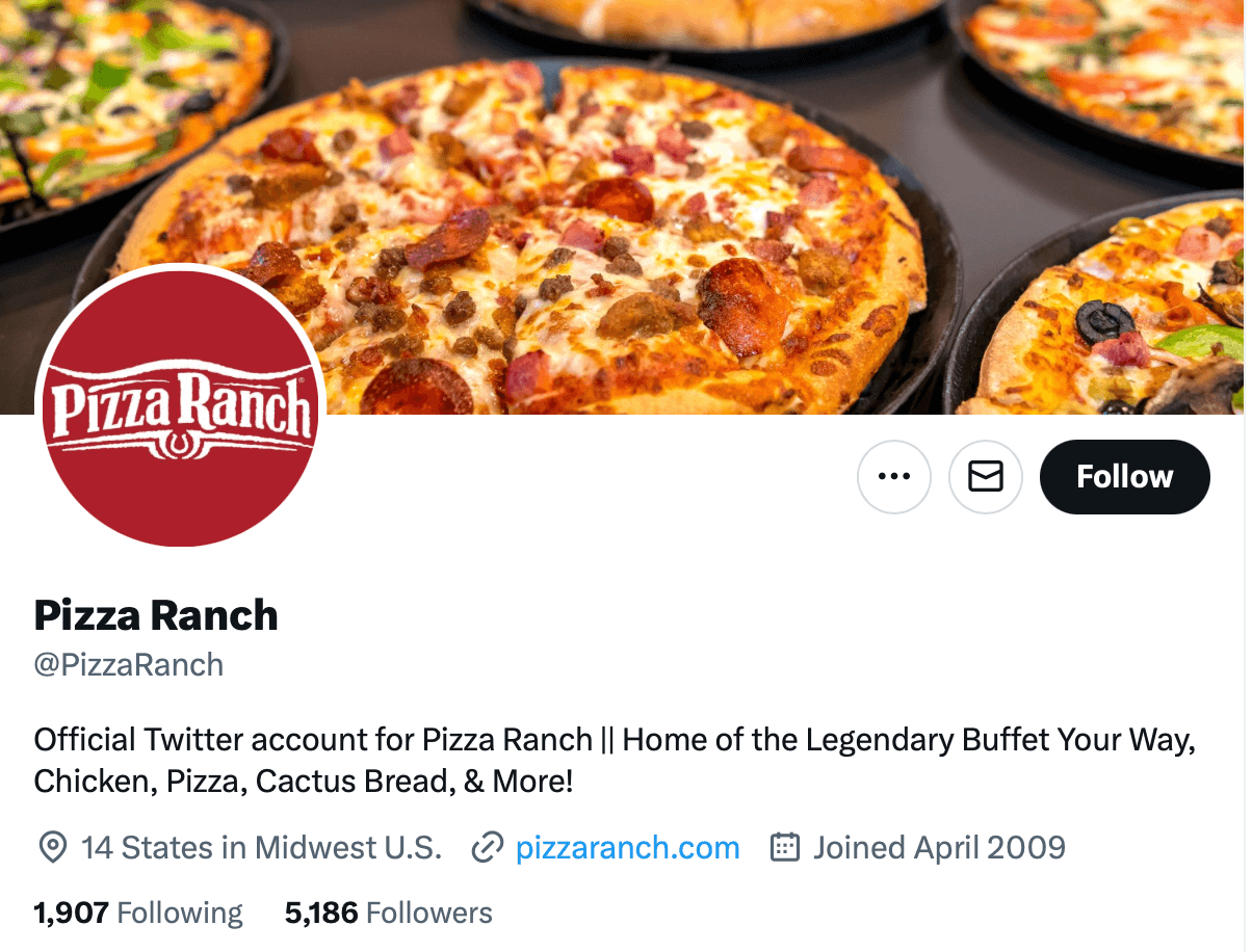 Pizza Ranch on social media