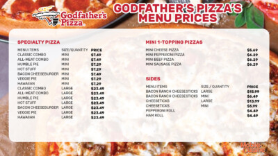 Godfather's Pizza Menu Prices + New Coupons (2024)