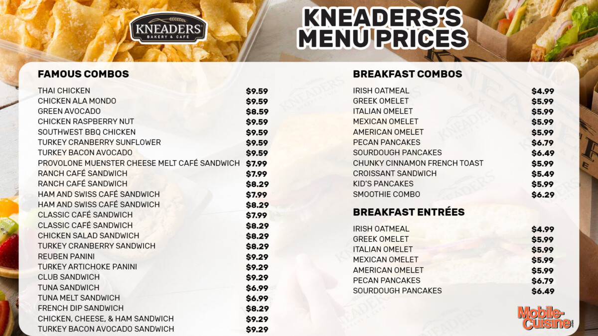 Kneaders Bakery & Cafe Menu Prices + Insider Perks (2024)