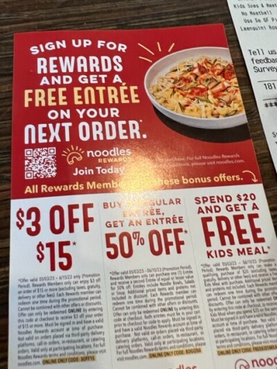 Noodles &amp; Company Menu Prices + Kids Eat Free Offer