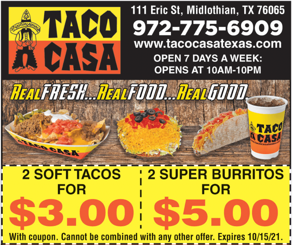 Updated Taco Casa Menu Prices + Coupons (2024)