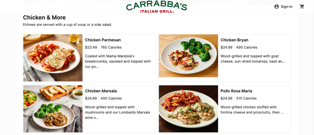 Carrabba's Italian Grill Menu Prices + Free Calamari (2023)