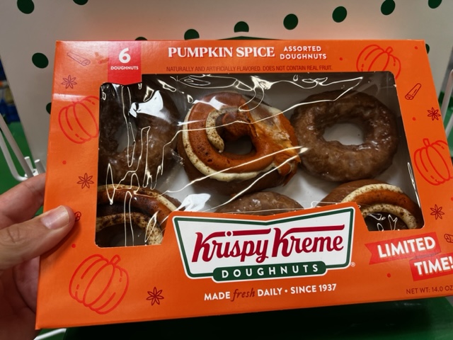 pumpkin spice glazed doughnuts