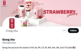 Gong cha social media