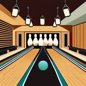 Vintage bowling lane. 